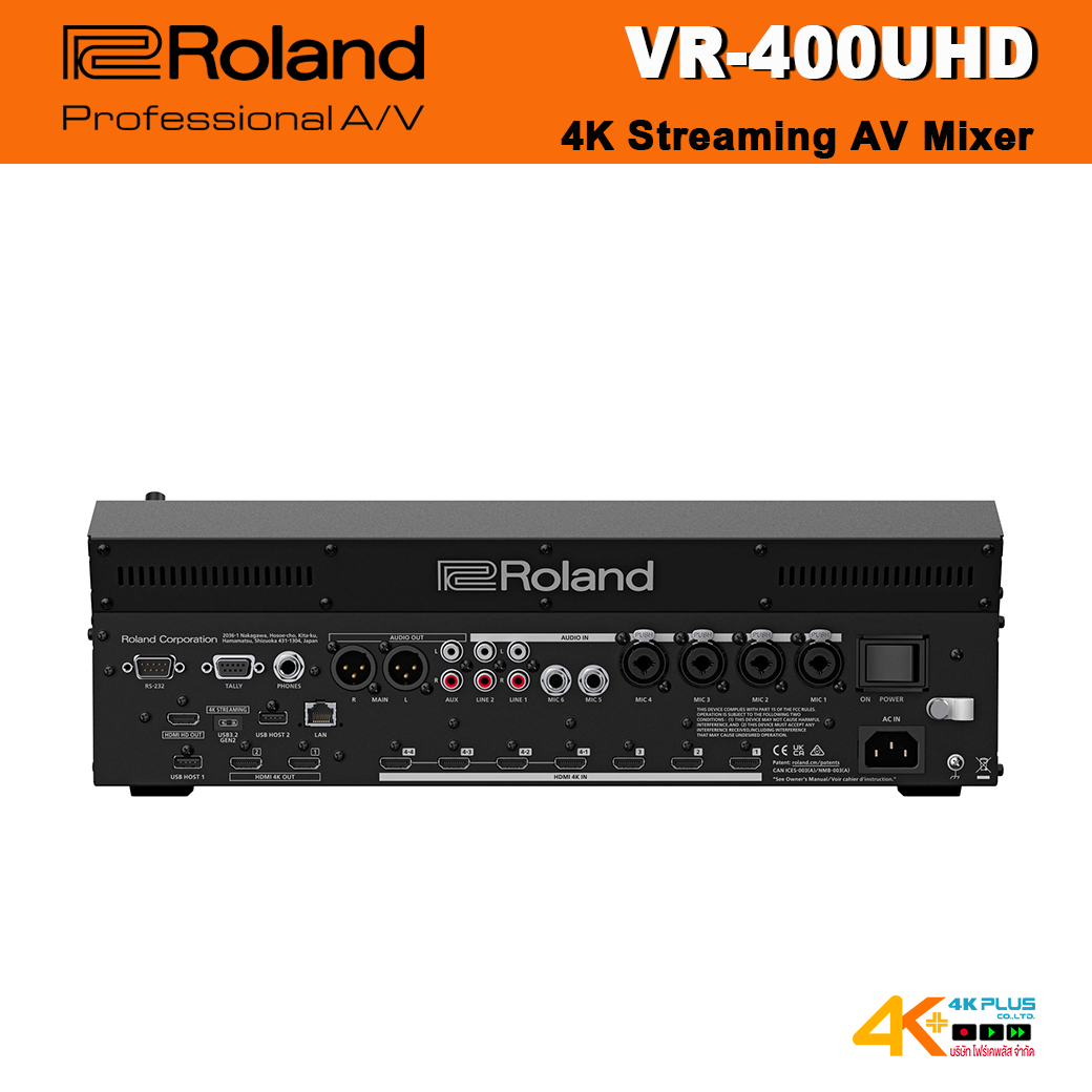 Roland VR-400UHD 4K Streaming AV Mixer