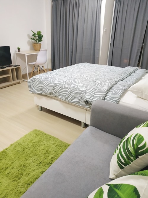 ขาย / ให้เช่า วิวสระสวย ห้องขนาด 30 ตรม Supalai Veranda Rama 9 (ศุภาลัย เวอเรนด้า พระราม 9) ไปประดิษฐ์มนูธรรม เพชรบุรี ราม