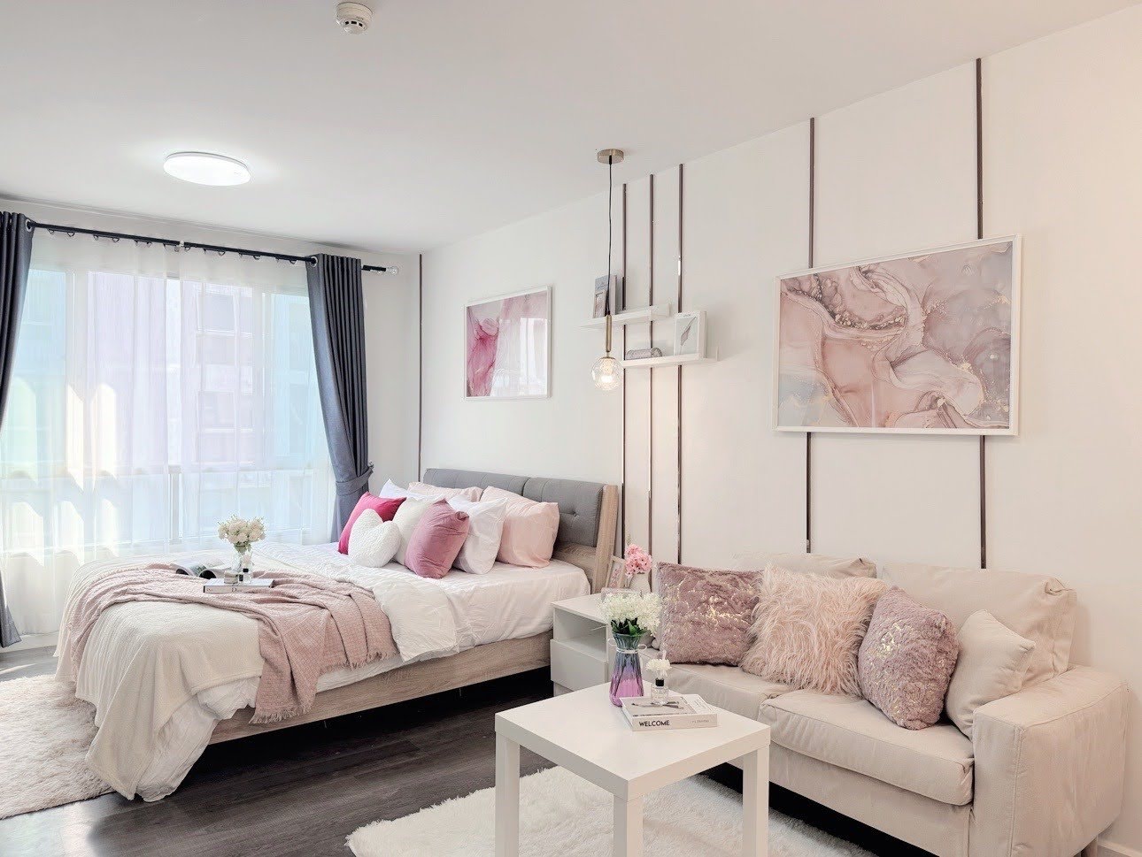 ให้เช่า Dcondo Abac Bangna ห้องสตูดิโอ 1 ห้องน้ำ ขนาด 30 ตรม แต่งสวยตรงปก พร้อมเข้าอยู่ สัญญา 1 ปีขึ้นไป