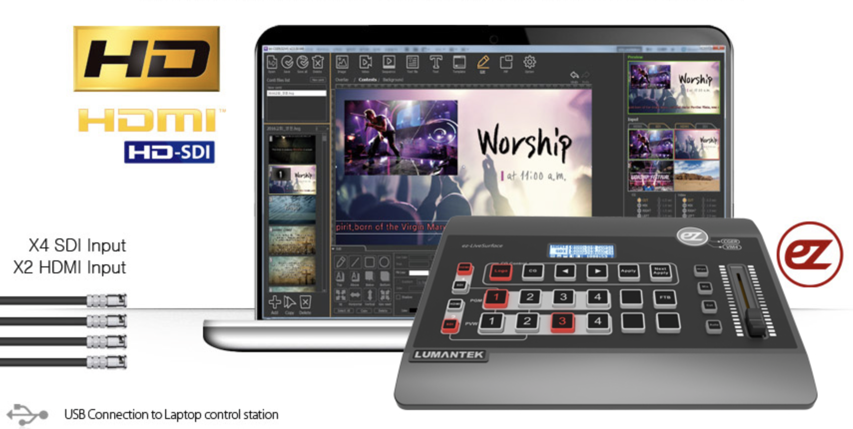 ez-CGER Live CG All in One HD Sub-title Management& Switcher