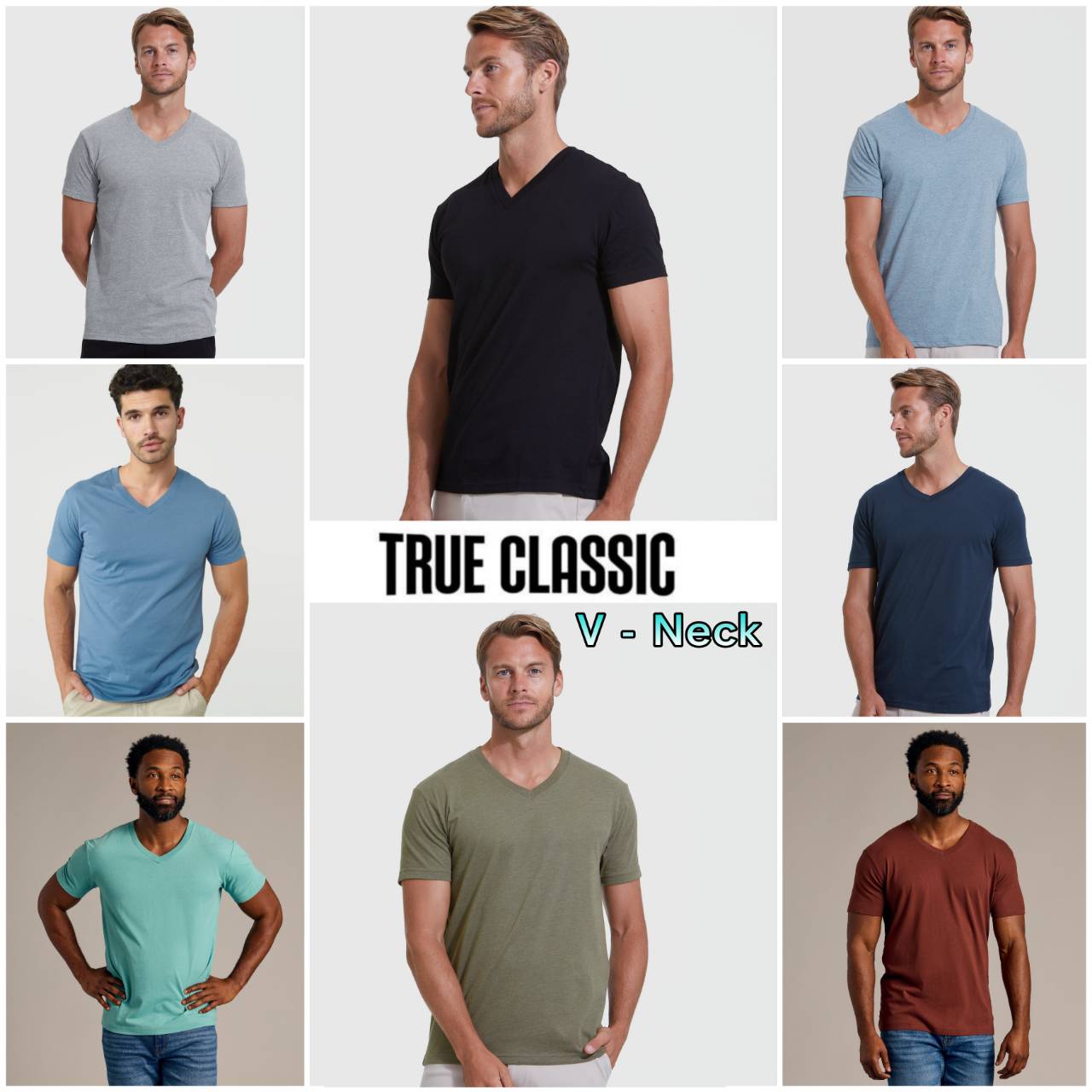 True Classic Premium V-Neck Short Sleeve T-Shirt