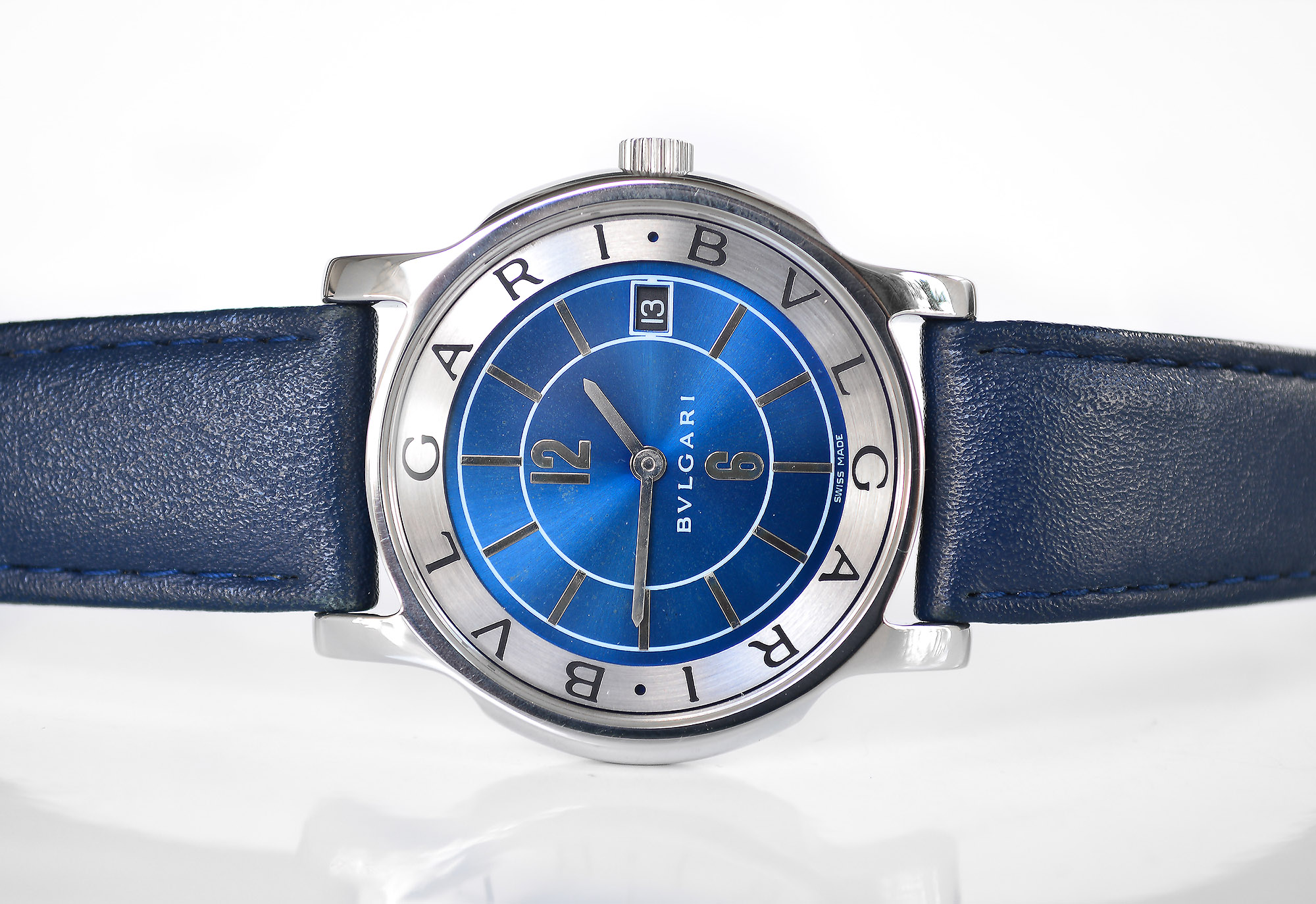Bvlgari Solotempo หน้าน้ำเงิน กล่องใบครบ (Sold)