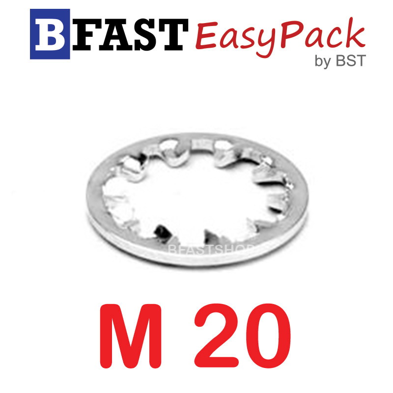 แหวนจักรในสแตนเลส SUS M20 (3 ตัว/ถุง)