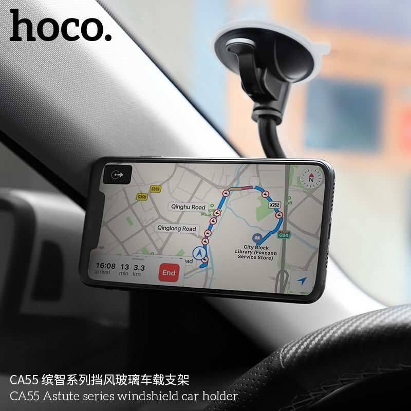 HOCO CA55 Windshield Car Holder - ที่จับโทรศัพท์ระบบแม่เหล็กแบบติดกระจก