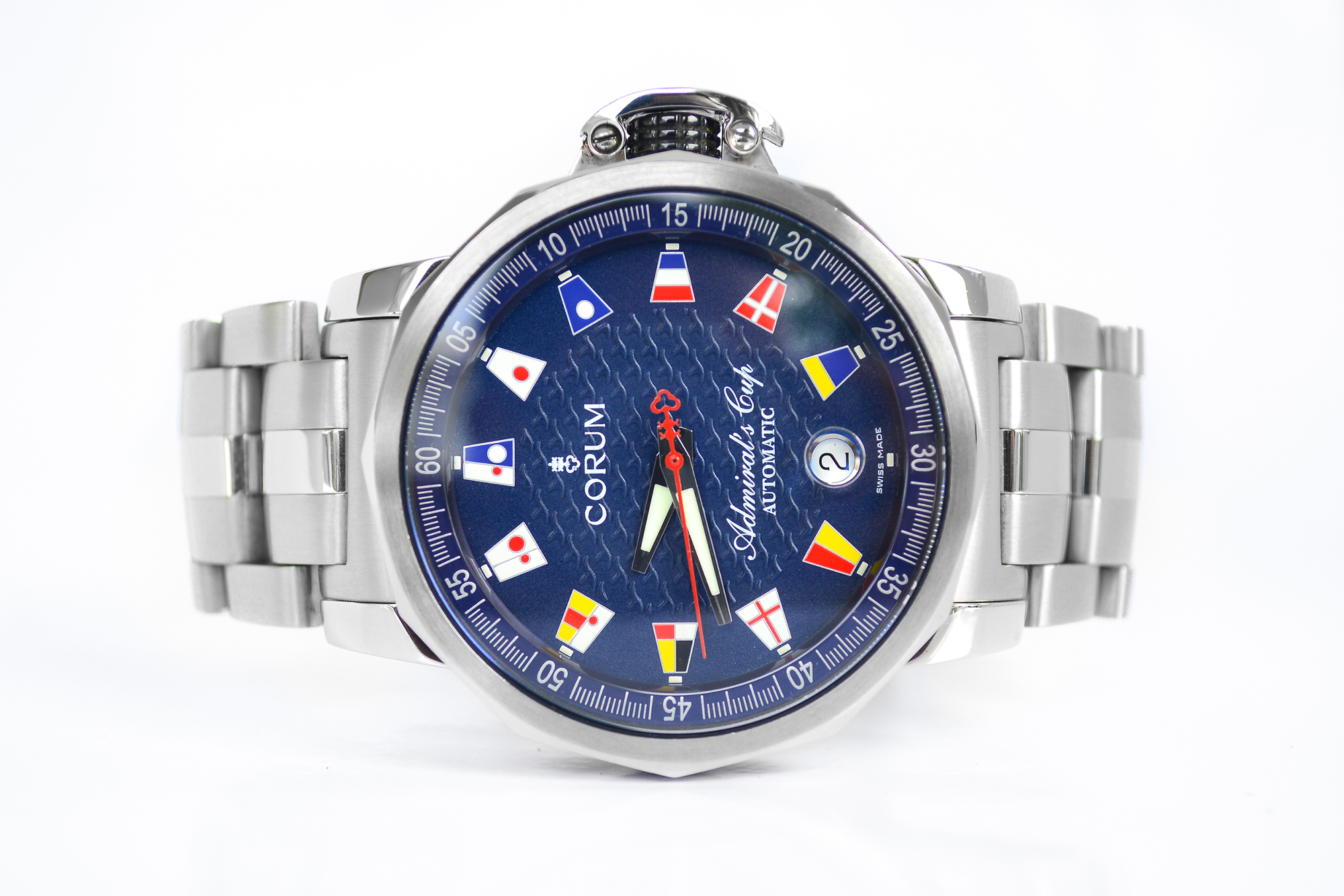 Corum Admiral's Cup Automatic หน้าน้ำเงิน สายเหล็ก (Sold)