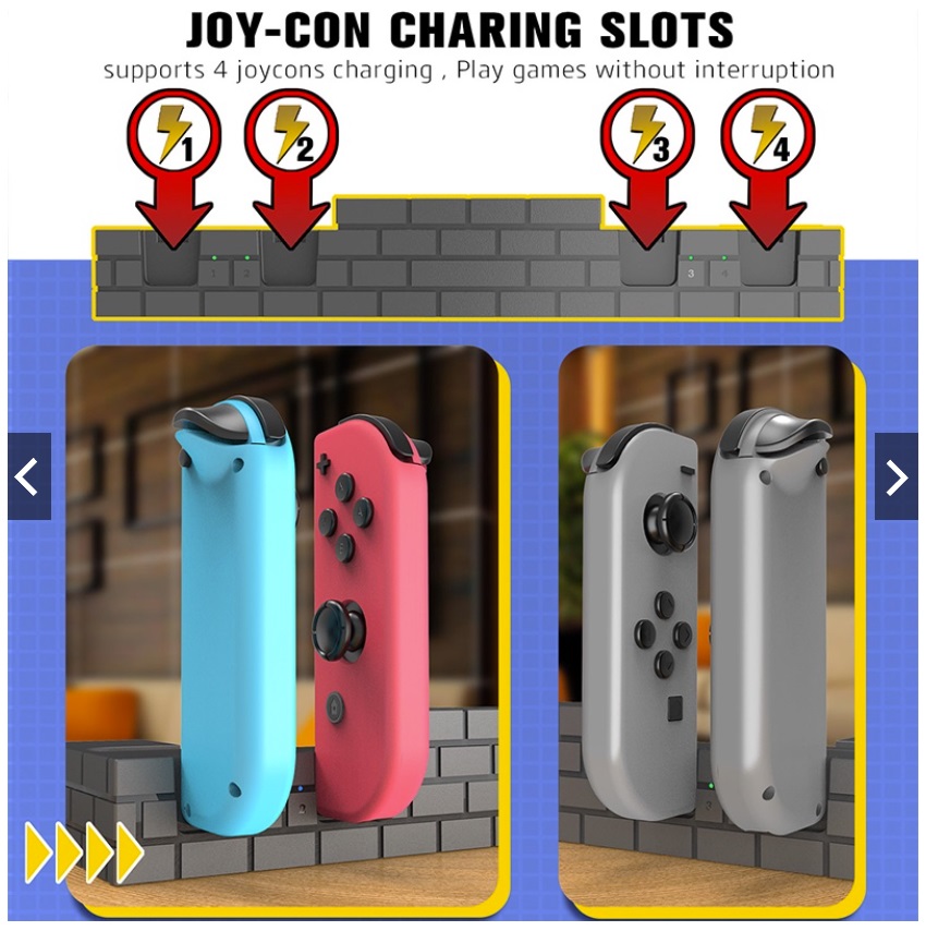 ฐานวางเครื่อง Nintendo Switch Oled ชาร์จ 4 จอย เก็บได้ 8 แผ่นเกม