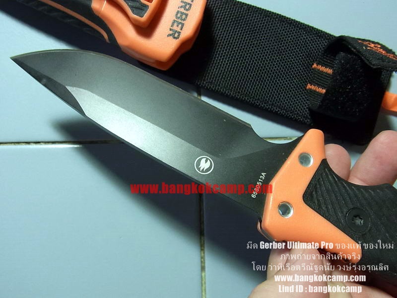 มีดเดินป่า/ยังชีพ Gerber Bear Grylls Ultimate Pro ใหม่ แท้ มีนกหวีดและที่จุดไฟ ของแท้ ของใหม่