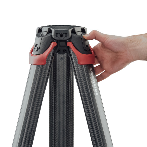 Sachtler Flowtech 75 MS Carbon Fiber Tripod with Mid-Level Spreader Rubber Feet