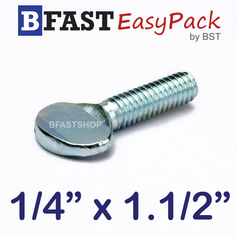 สกรูหางปลาแบน 1/4" x 1.1/2" (8 ตัว/ถุง)