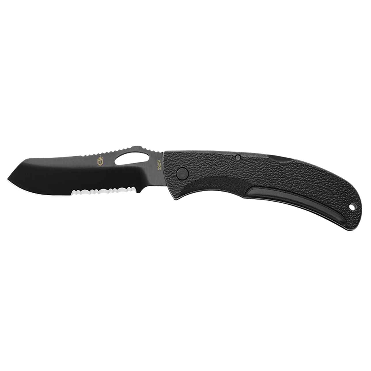 มีดพับ Gerber E-Z Out™ DPSF Lockback Folder 3.50" S30V Black Combo Edge Blade - 22-01648G