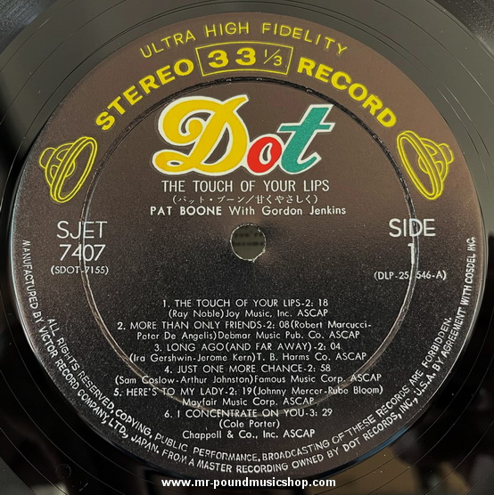 Pat Boone With Gordon Jenkins - The Touch of Your Lips