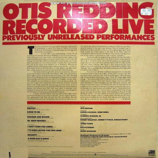 Otis Redding - Recorded Live (Previously Unreleased Performances)