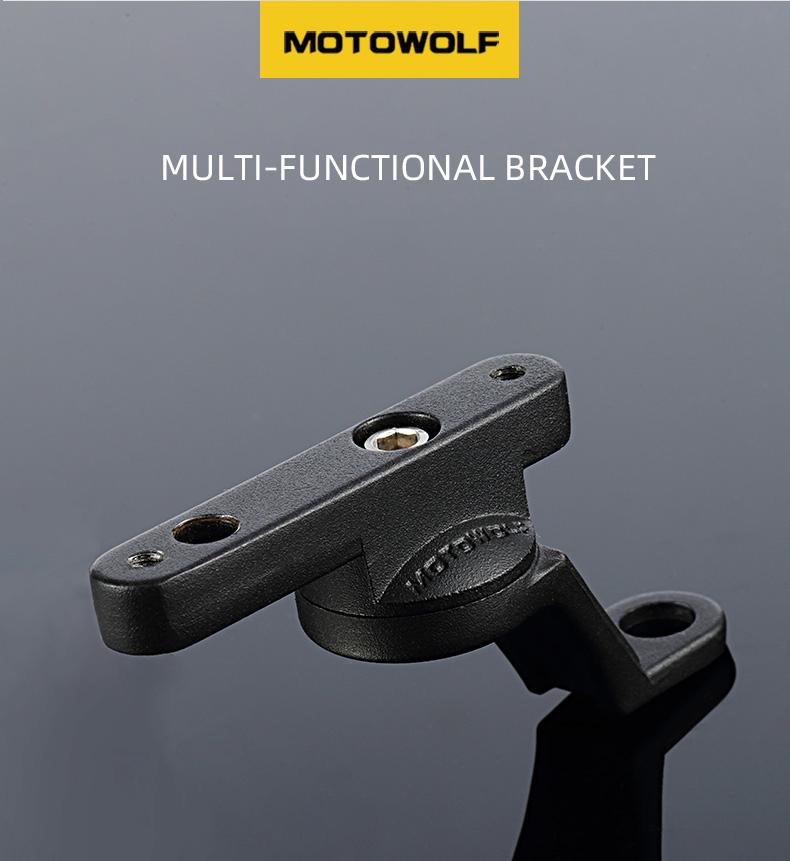 MOTOWOLF MDL 3511 - ขายึดแฮนด์บาร์ และขายึดก้านกระจกใส่อุปกรณ์เสริมสำหรับมอเตอร์ไซค์