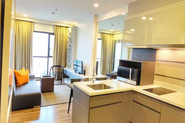 ให้เช่าคอนโด วายน์ สุขุมวิท Wyne Sukhumvit by Sansiri ห้อง 1 ห้องนอน 1 ห้องน้ำพื้นที่ 35 ตร.ม ชั้น 30 ตกแต่งครบพร้อมอยู่ ราคาเช่า 19,000บาทต่อเดือน