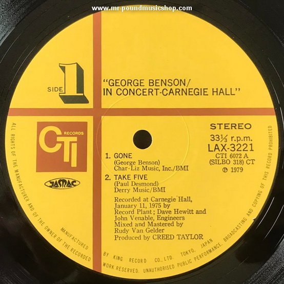 George Benson - In Concert - Carnegie Hall