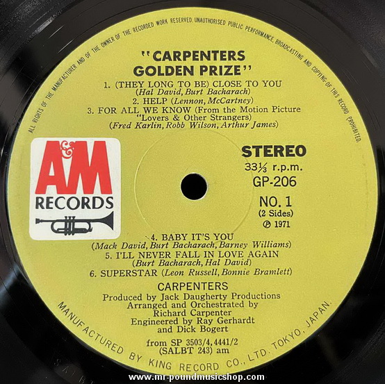 Carpenters - Carpenters Golden Prize