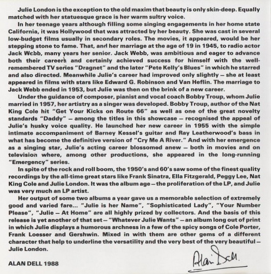 Julie London - The Best of Julie London "The Liberty Years"