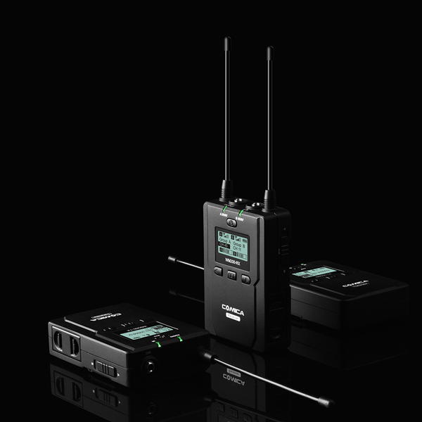 COMICA CVM-WM200 (A/C) ไมค์ไร้สายแบบ 2 ตัวส่ง 1 ตัวรับ