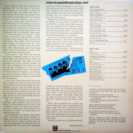 The Beatles - The Beatles At The Hollywood Bowl