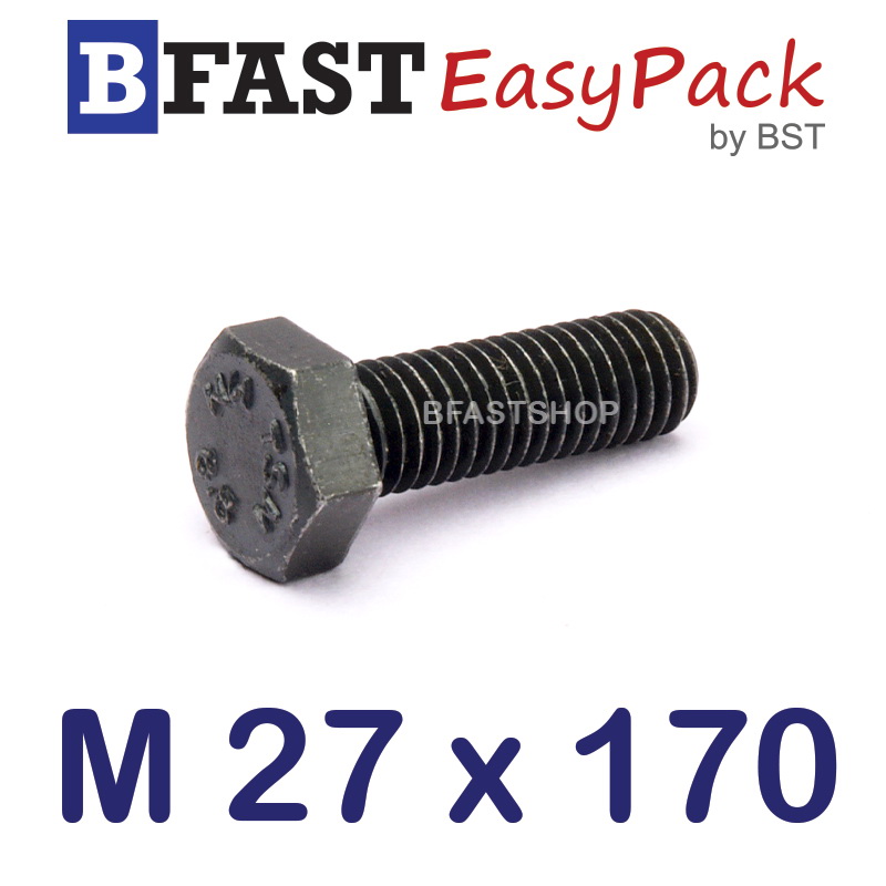 สกรูมิลดำ M27 x 170 *เกลียวครึ่ง*