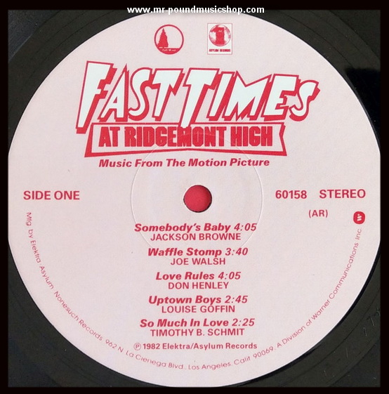 Various Artists - Fast Times At Ridgemont High • Music From The Motion Picture