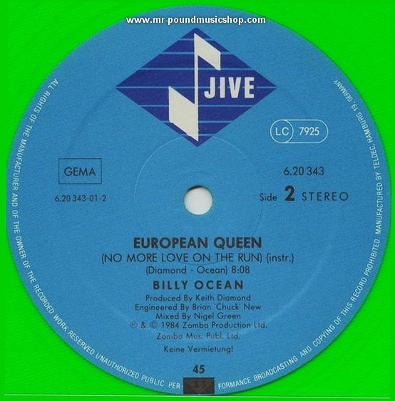 Billy Ocean - European Queen (No More Love On The Run)