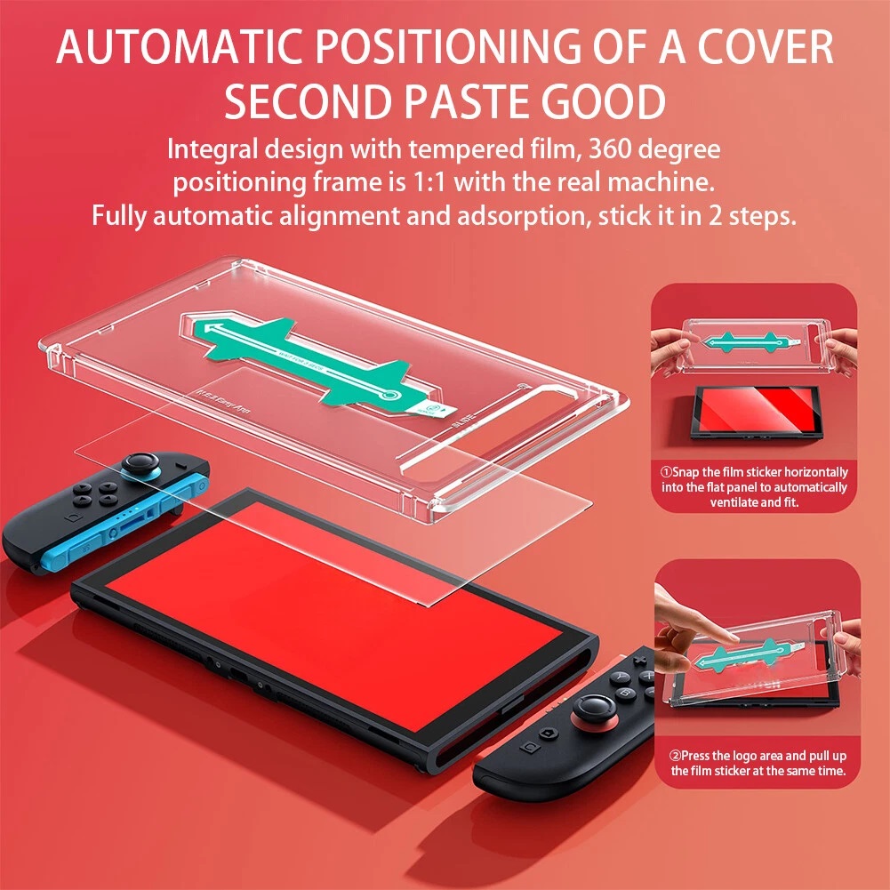 BJBT ฟิล์มกระจก Nintendo Switch 2 (รุ่นปี 2025) พร้อมกรอบติดตั้ง