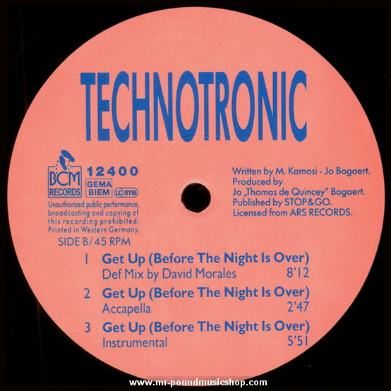 Technotronic - Get Up (Before The Night Is Over)