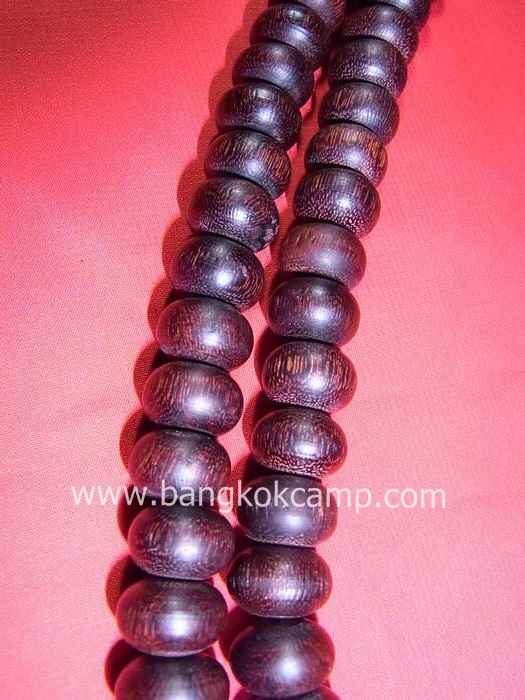 ไม้มงคลหายาก... ประคำ(ไม้แก่นมะขาม) ลายสวย ความยาว18นิ้ว พร้อมหัวขุน...ไม้แก่นมะขามแท้ทุกเม็ด (CN003s)