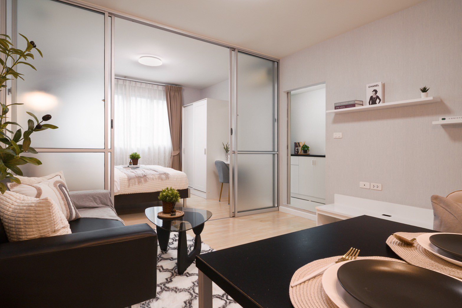 ✨ ขายด่วน! dcondo Ram Intra (ดีคอนโด รามอินทรา) 1 ห้องนอน 1 ห้องน้ำ, ครัวแยก ขนาด 30 ตรม. ชั้น 3 ตึก D ระเบียงทิศใต้ 🌿