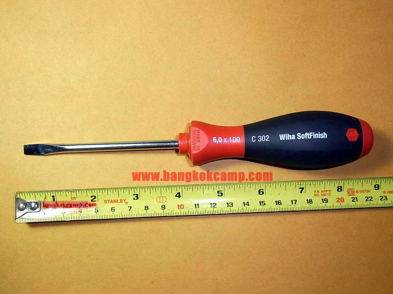 ไขควงเยอรมัน Wiha .SoftFinish ..(ขนาด6.0x100)..Made in Germany...ใหม่ แท้