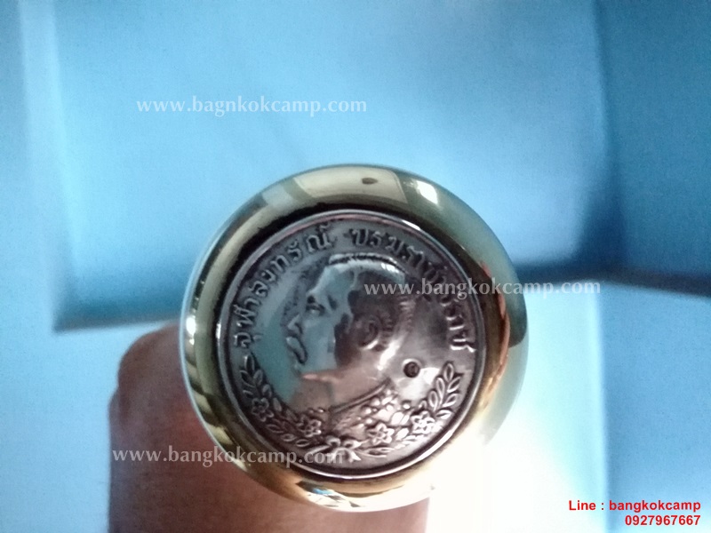 ไม้ตะพด (แบบ 23 ) หัวทองเหลือง ทรงแป้น ร.5 ปราบฮ่อ