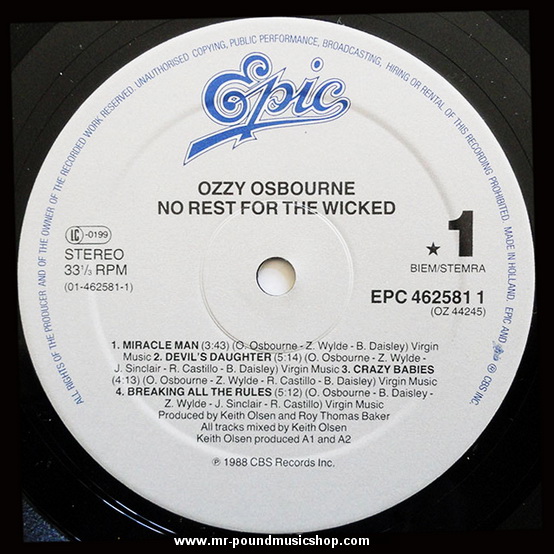Ozzy Osbourne - No Rest For The Wicked