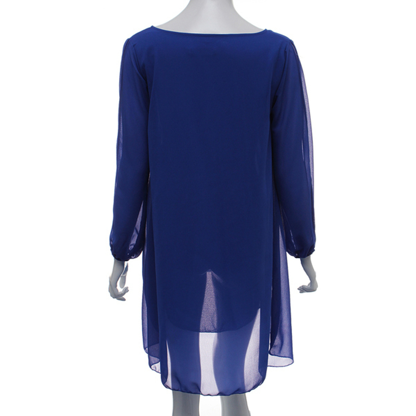 Ladies Fashion V Neck Split Long Sleeve Mini Womens Dresses Online