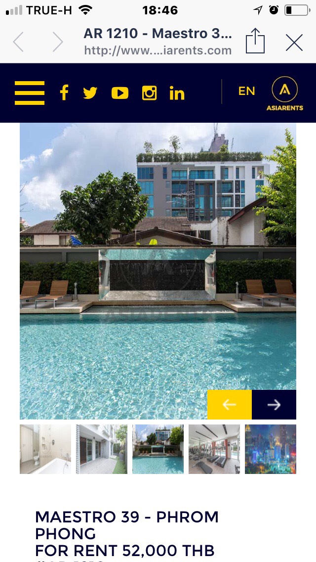 ขาย / เช่าคอนโด Maestro 39 (มาเอสโตร 39) 2 ห้องนอ 2 ห้องน้ำ ขนาด 96 ตรม (รวมพื้นที่สวน) ห้องแต่งครบพร้อมเข้าอยู่