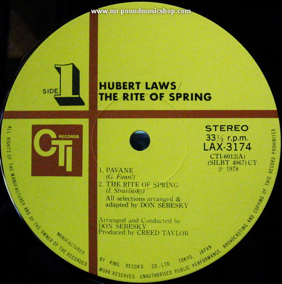Hubert Laws - The Rite of Spring