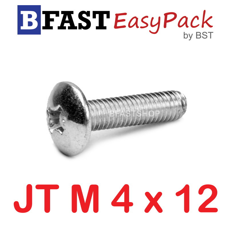 สกรูสแตนเลส SUS JT M4 x 12 (20 ตัว/ถุง)