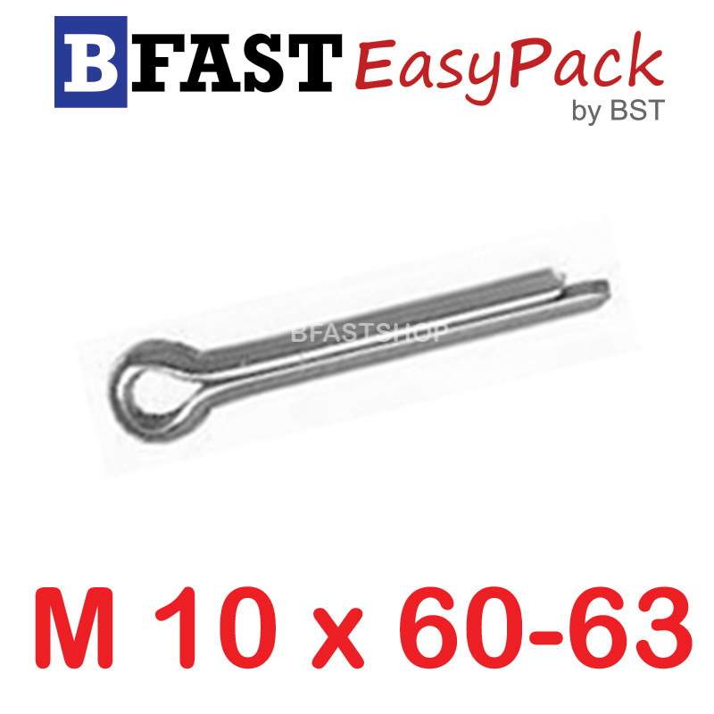 ปิ๊นสแตนเลส SUS M10 x 60-63 (1 ตัว/ถุง)