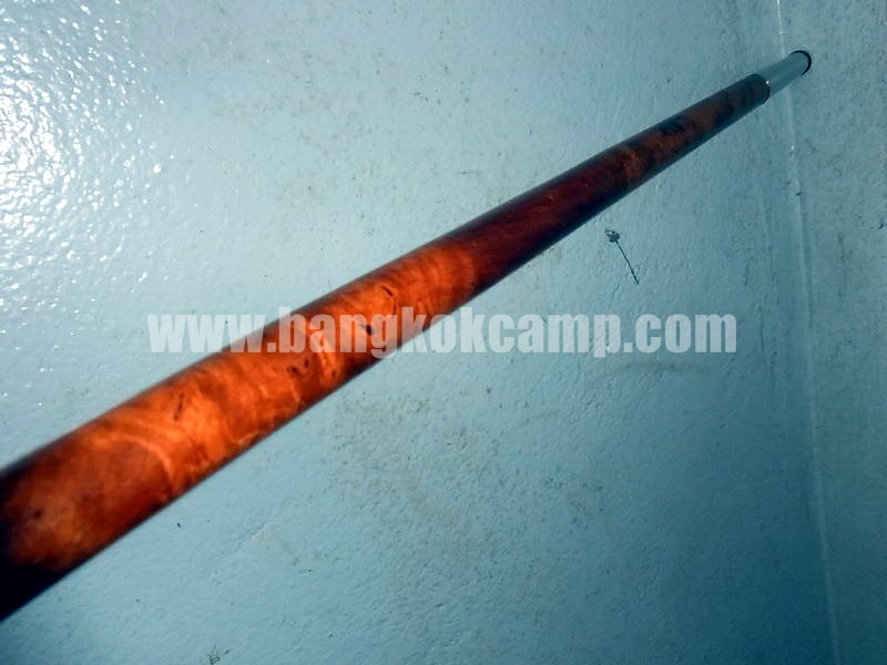 ไม้หายาก... ไม้ตะพด(ไม้ปุ่มประดู่, ปมประดู่) ลายสวยมาก หัว+ท้ายไททาเนียม หัวทรงป้าน