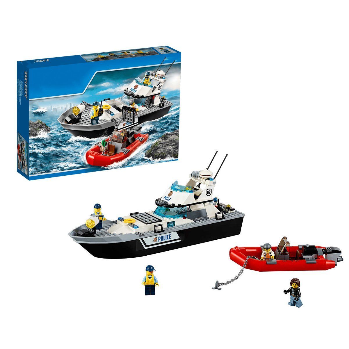 LEPIN.02049ชุด City : Police Patrol Boat 695 ชิ้น