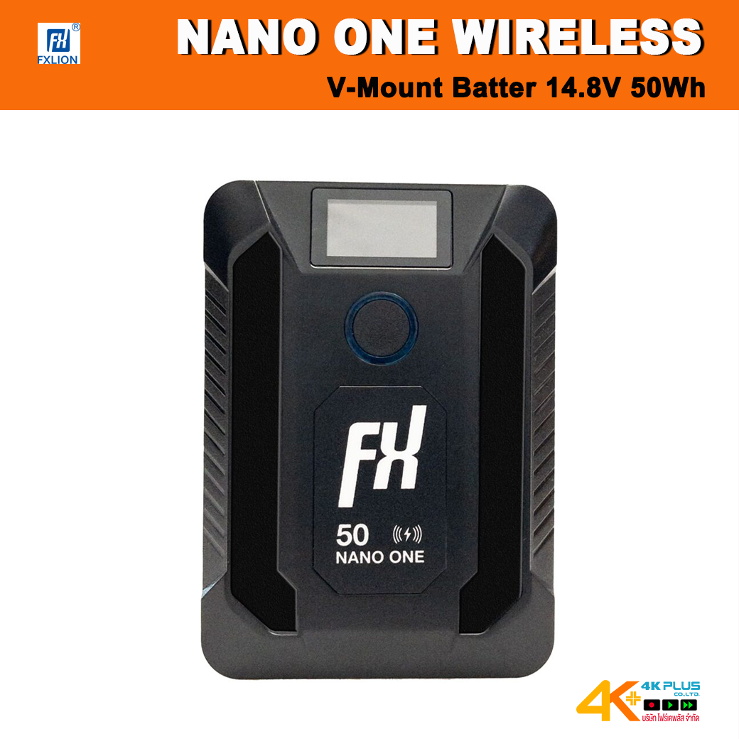 FXLION NANO ONE (Wireless) V-Mount Battery 14.8V 50Wh with D-tap,USB A/USB C/Micro USB