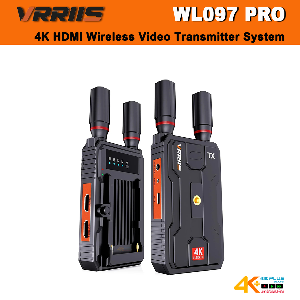 VRRIIS WL097 Pro 4K HDMI Wireless Video Transmitter System สินค้าประศูนย์ 1 ปี
