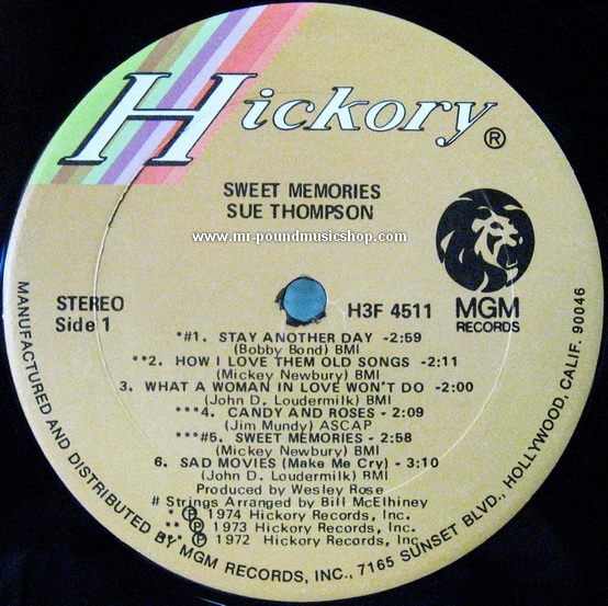 Sue Thompson - Sweet Memories