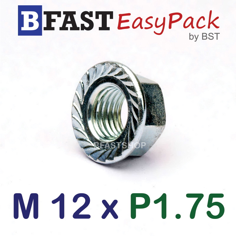 หัวน็อตจาน M12 x P1.75 (5 ตัว/ถุง)