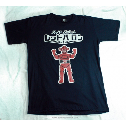 T-Shirt เสื้อยืดกันดั้ม ซุปเปอร์ โรบอท เรดบารอน Super Robot Red Baron สุดเท่ห์ สีกรมท่า จากร้าน GUNZU !!โปรโมชั่น