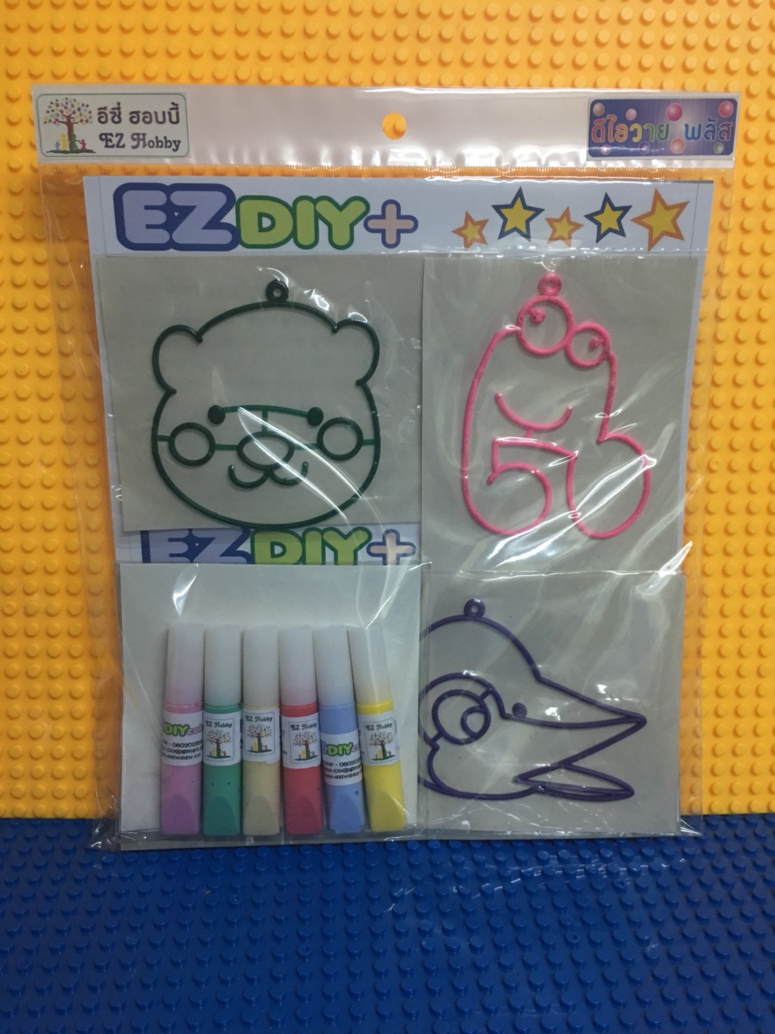 001 หยอดสี / บีบสี ติดกระจก - suncatcher / glass deco (EZ DIY+)