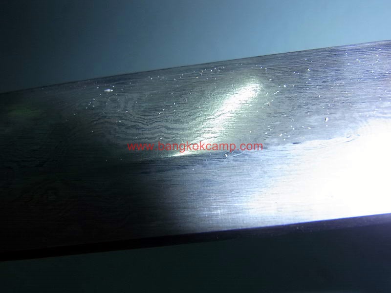 ดาบซามูไร ใบมีดเป็นเหล็กลาย (ใบมีดดามัสกัส) ลายเสือ