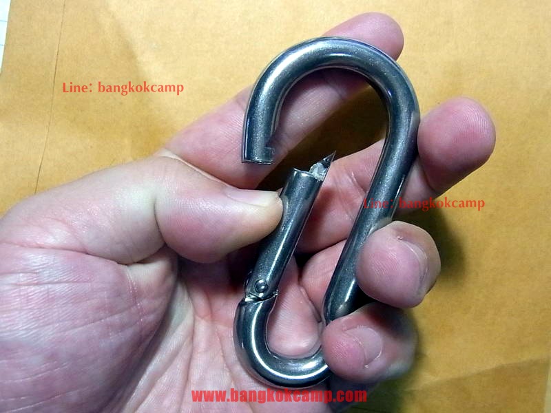 คาราบิเนอร์ Carabiners สแน็ปลิงค์ Snaplink ตะขอเกี่ยว ขนาด9มม. - สแตนเลส ใช้งานได้หลากหลาย ..แข็งแรง ทนทาน