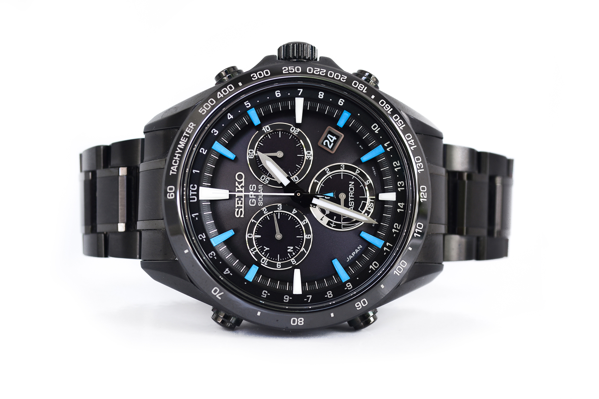 Seiko GPS Solar Astron Ceramic Black PVD World Time King Size