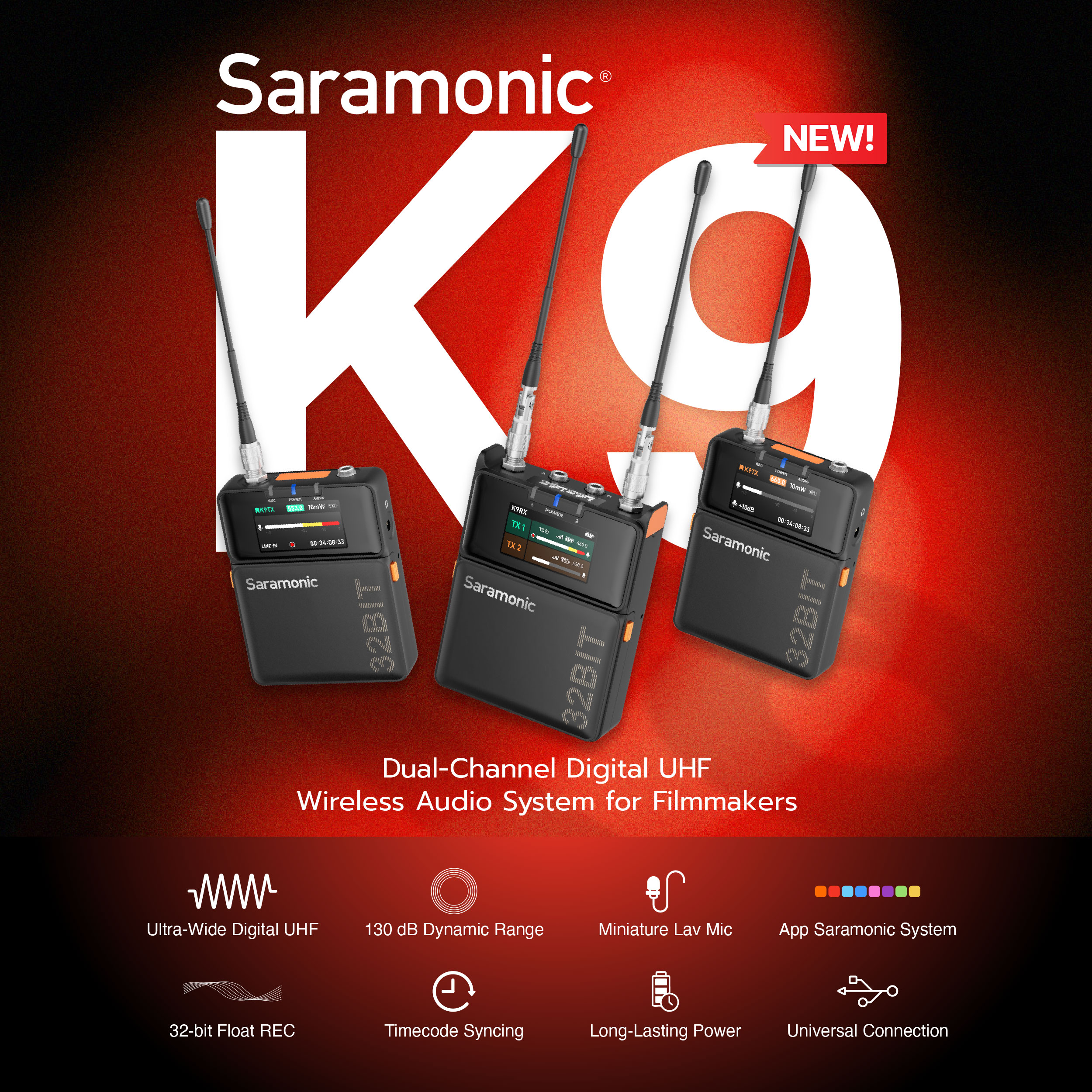 Saramonic K9 Digital Duo Wireless Microphone
